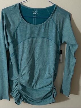 NWT UC Under Control Size 2x Long-Sleeve Ruched Active Top - Teal